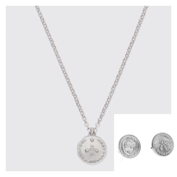 gucci bee necklace silver